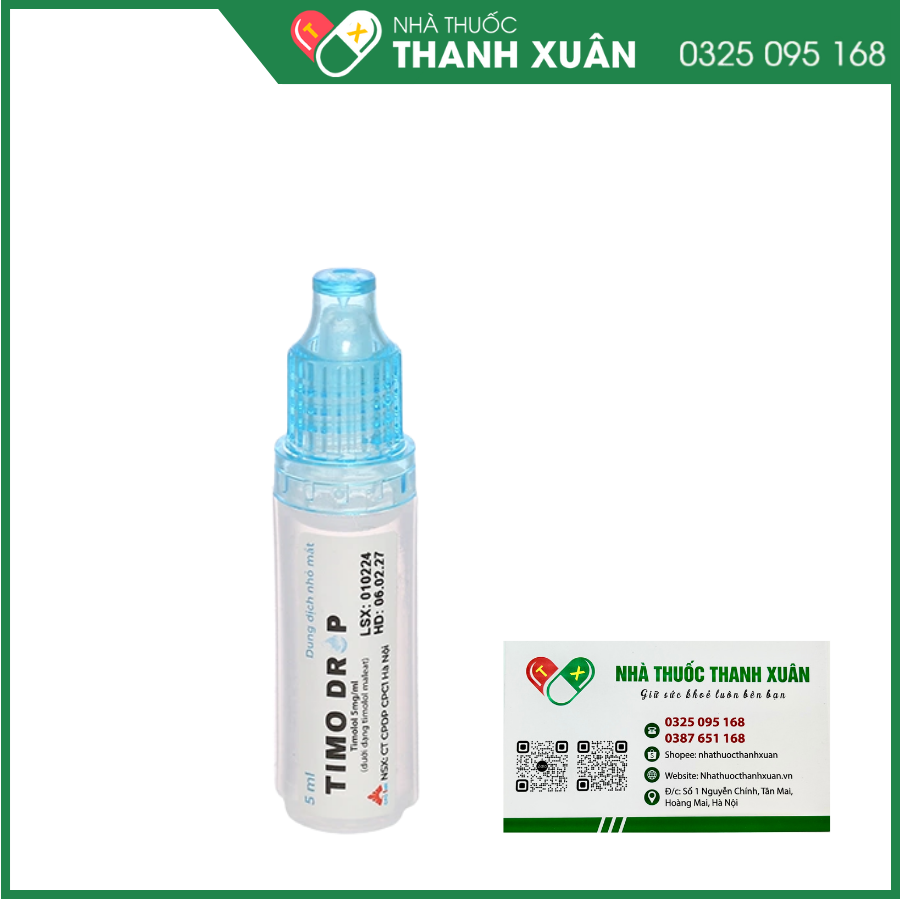 Timo Drop giảm áp lực nội nhãn, trị Glaucom